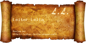 Leiter Leila névjegykártya